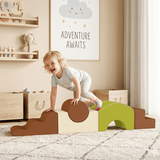 AIYAPLAY Conjunto de 5 Blocos de Espuma para Crianças, Blocos Psicomotores com Base Antiderrapante, Capa RemovĂvel, Set de Escalada Suave Interior para Subir e Gatinhar, 3-6 Anos AIYAPLAY Conjunto de 5 Blocos de Espuma para Crianças, Blocos Psicomotores com Base Antiderrapante, Capa RemovĂvel, Set de Escalada Suave Interior para Subir e Gatinhar, 3-6 Anos