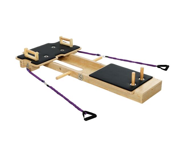 Sportnow pilates reformer, tabla de pilates con bandas de resistencia, asas, máquina abdominal multifuncional para casa gimnasio, entrenamiento de