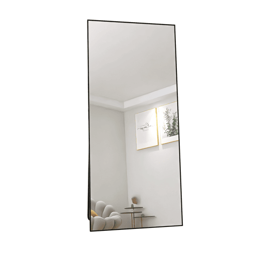 Espejo de cuerpo entero de 180 x 80 cm, espejo 3 en 1 (de pie y de pared), espejo vestidor apto para dormitorio, sala de estar y recibidor, preto