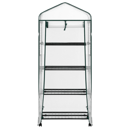 Estufa portátil 70 x 50 x 163 cm u2014 com rodas, prateleiras e porta enrolável para tomates u2014 Branca Estufa portátil 70 x 50 x 163 cm u2014 com rodas, prateleiras e porta enrolável para tomates u2014 Branca