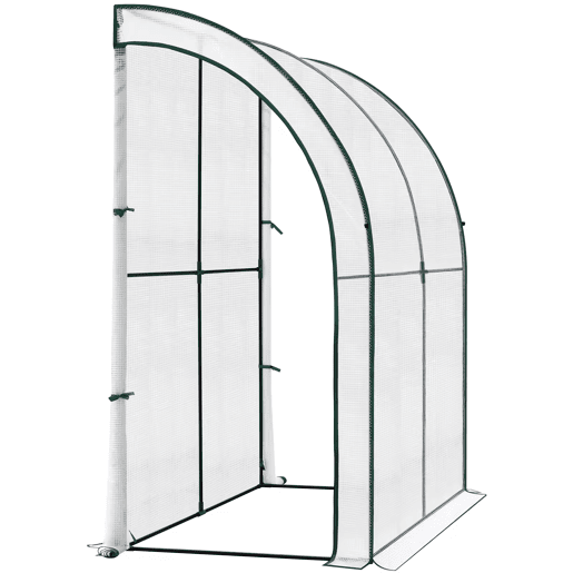 Estufa geminada 100x200x210 cm - portátil, estrutura para exterior, montagem fácil - branca Estufa geminada 100x200x210 cm - portátil, estrutura para exterior, montagem fácil - branca