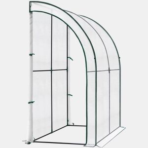 Estufa geminada 100x200x210 cm - portátil, estrutura para exterior, montagem fácil - branca