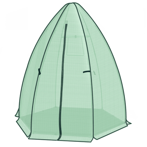 Estufa para tomates 160 x 160 x 180 cm u2014 com porta enrolável e proteção para as plantas u2014 Verde Estufa para tomates 160 x 160 x 180 cm u2014 com porta enrolável e proteção para as plantas u2014 Verde
