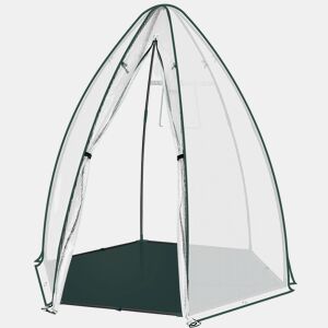 Estufa de jardim 160 x 160 x 180 cm - pequena estufa para tomates e proteção de plantas - branca