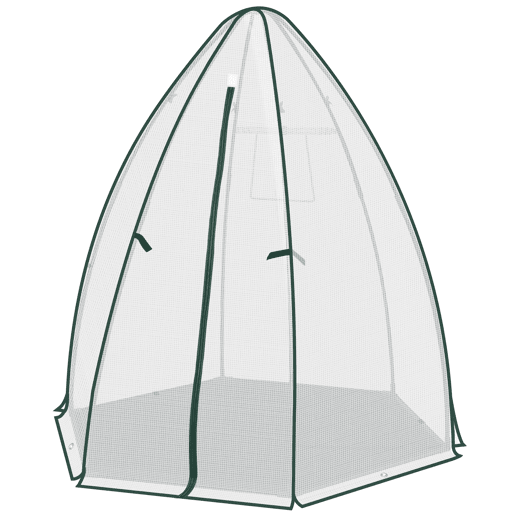 Estufa de jardim 160 x 160 x 180 cm - pequena estufa para tomates e proteção de plantas - branca
