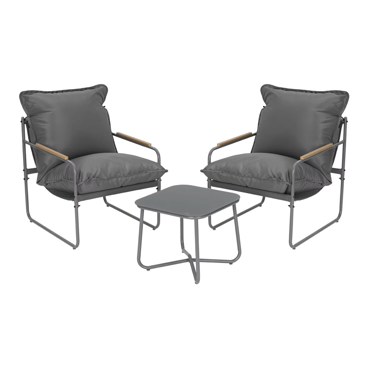 Conjunto de muebles de jardín + - set de exterior para balcón y terraza - gris