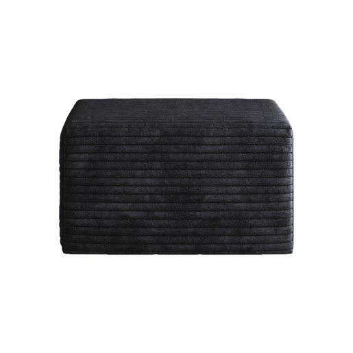 Apoio para os pés de 65 cm - estofado moderno e confortável - Preto Apoio para os pés de 65 cm - estofado moderno e confortável - Preto
