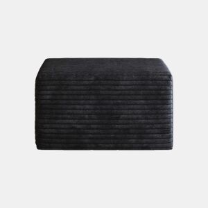Apoio para os pés de 65 cm - estofado moderno e confortável - Preto