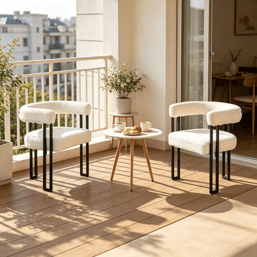 Conjunto de 2 cadeiras de jantar - encosto integrado com braços, cadeira confortável e multifuncional para sala de estar, café e quarto - creme Conjunto de 2 cadeiras de jantar - encosto integrado com braços, cadeira confortável e multifuncional para sala de estar, café e quarto - creme