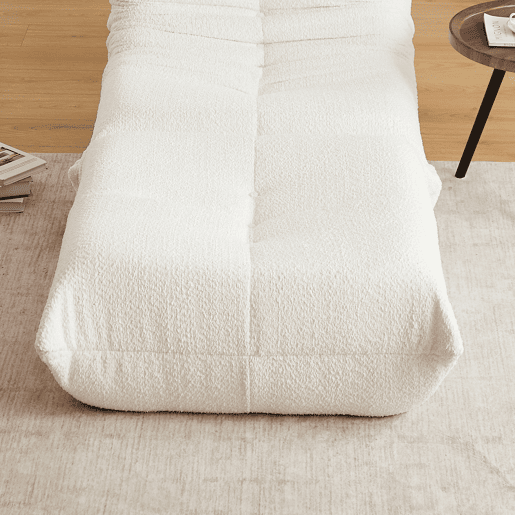 Pufe para sofá - combina com todos os estilos de sofá, estilo Togo, moderno e elegante - bege