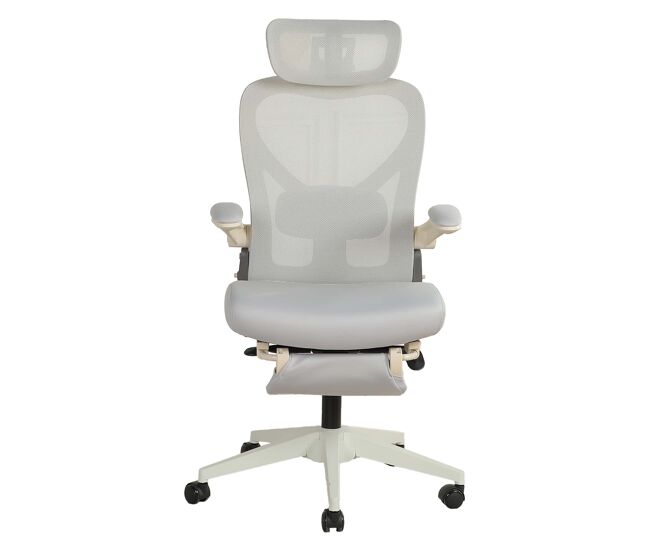 Silla de oficina ergonómica plegable de espacio pequeño con soporte lumbar - reposabrazos plegables, cojín de asiento de esponja, reposacabezas 3d y