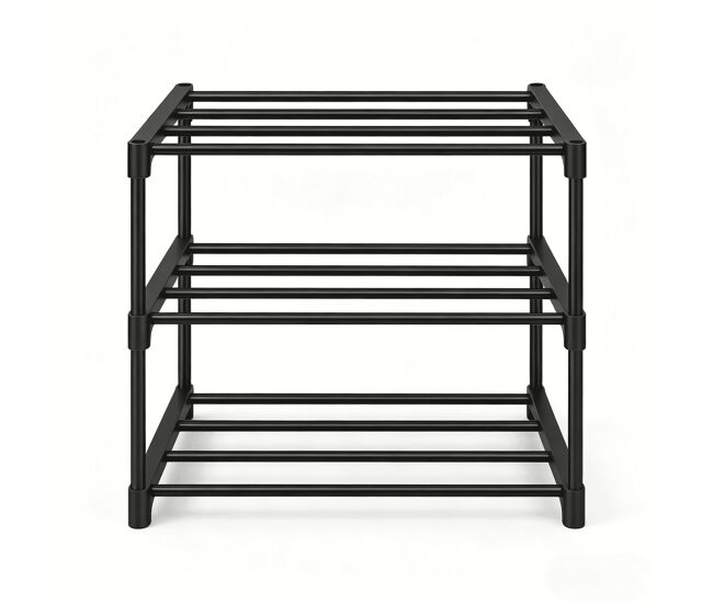 Zapatero 42 cm - estantería abierta independiente, organizador de zapatos - negro