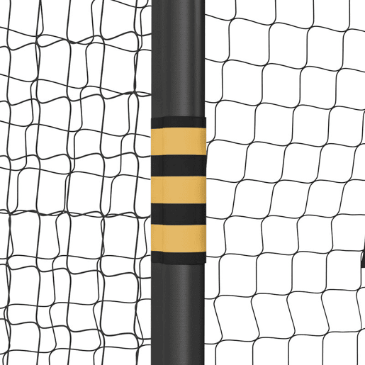 SPORTNOW Baliza de Futebol para Jardim com Rede, Estacas de Solo, Proteção Acolchoada EPE e Estrutura Metálica, Montagem Fácil, InteriorExterior, 300x120x200 cm, Preto e Amarelo