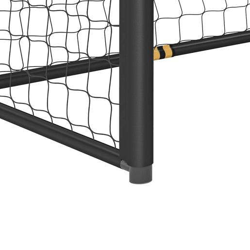 SPORTNOW Baliza de Futebol para Jardim com Rede, Estacas de Solo, Proteção Acolchoada EPE e Estrutura Metálica, Montagem Fácil, InteriorExterior, 300x120x200 cm, Preto e Amarelo