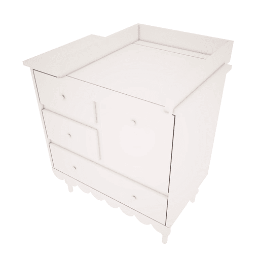 Muda-fraldas Wood Luck Babushka Branco Muda-fraldas Wood Luck Babushka Branco