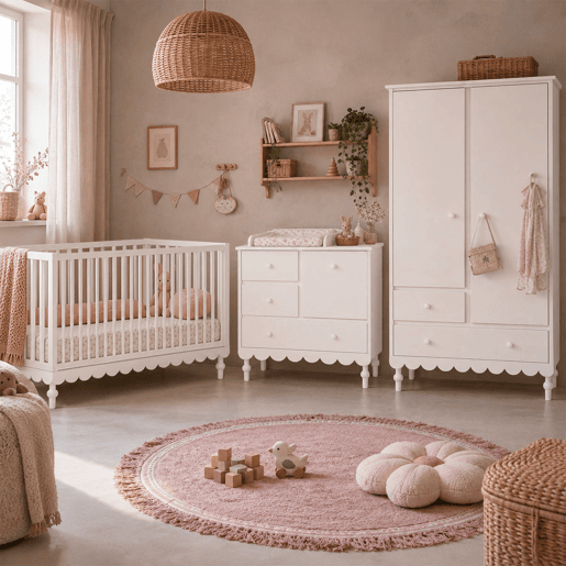 Muda-fraldas Wood Luck Babushka Branco Muda-fraldas Wood Luck Babushka Branco
