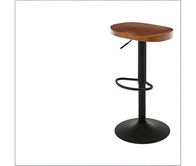 Taburete de bar 38x33 cm - estilo moderno, silla alta para desayuno y comedor - marrón