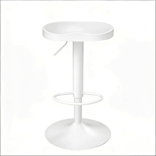 Banco de bar 38 x 33 cm - Estilo moderno, assento alto para cozinha e sala de jantar - Branco