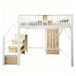 Cama alta para niños 255x145 Cama alta para niños 255x145 Blanco
