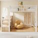 Cama alta para niños 255x145 Cama alta para niños 255x145 Blanco