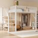 Cama alta para niños 255x145 Cama alta para niños 255x145 Blanco