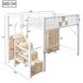 Cama alta para niños 255x145 Cama alta para niños 255x145 Blanco