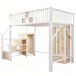Cama alta para niños 255x145 Cama alta para niños 255x145 Blanco