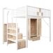 Cama alta para niños 255x145 Cama alta para niños 255x145 Blanco