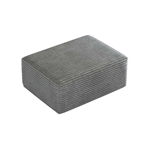 Puf decorativo 70 x 95 x 40 cm - estofado em veludo suave e confortável - cinzento Puf decorativo 70 x 95 x 40 cm - estofado em veludo suave e confortável - cinzento