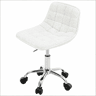 Cadeira de escritório 43x43x67,5 cm - confortável, multifuncional, estilo lounge e maquilhagem - Branco
