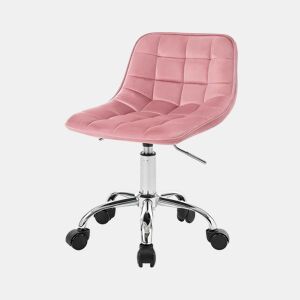 Cadeira de escritório 43x43x67,5 cm - confortável, estilo toucador e sala de estar - Rosa