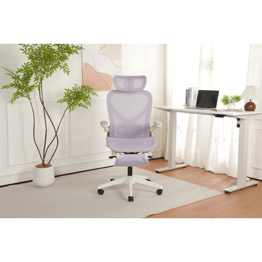 Cadeira de escritório ergonómica, dobrável e de tamanho reduzido - braços rebatíveis, apoio lombar, encosto totalmente em malha, apoio para a cabeça 3D, pedais de trabalho - cor roxa Cadeira de escritório ergonómica, dobrável e de tamanho reduzido - braços rebatíveis, apoio lombar, encosto totalmente em malha, apoio para a cabeça 3D, pedais de trabalho - cor roxa