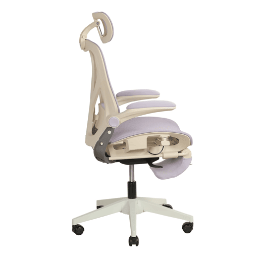 Cadeira de escritório ergonómica, dobrável e de tamanho reduzido - braços rebatíveis, apoio lombar, encosto totalmente em malha, apoio para a cabeça 3D, pedais de trabalho - cor roxa Cadeira de escritório ergonómica, dobrável e de tamanho reduzido - braços rebatíveis, apoio lombar, encosto totalmente em malha, apoio para a cabeça 3D, pedais de trabalho - cor roxa