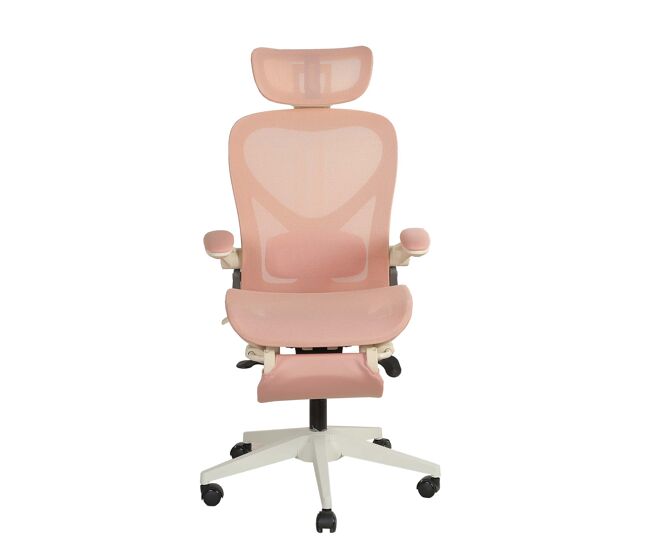 Silla de oficina ergonómica plegable compacta - soporte lumbar, asiento de malla completa, reposabrazos plegables, reposacabezas 3d, reposapiés de