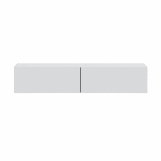 Móvel para TV Kaway de 180cm para Sala de Estar e Jantar, Branco Brilhante, com 2 Portas Articuladas de Abertura por Pressão.