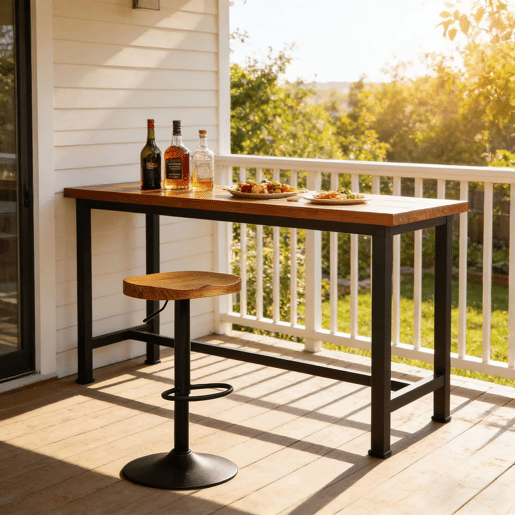 Banco de bar - Design moderno, assento alto para o pequeno-almoƧo e a cozinha - Madeira Banco de bar - Design moderno, assento alto para o pequeno-almoƧo e a cozinha - Madeira