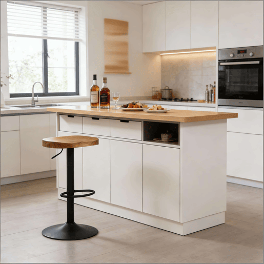 Banco de bar - Design moderno, assento alto para o pequeno-almoƧo e a cozinha - Madeira Banco de bar - Design moderno, assento alto para o pequeno-almoƧo e a cozinha - Madeira