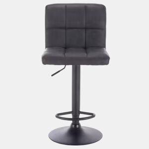 Bancos altos de 38 cm - Multifuncionais, com encosto, para cozinha, balcão e sala de jantar - Antracite