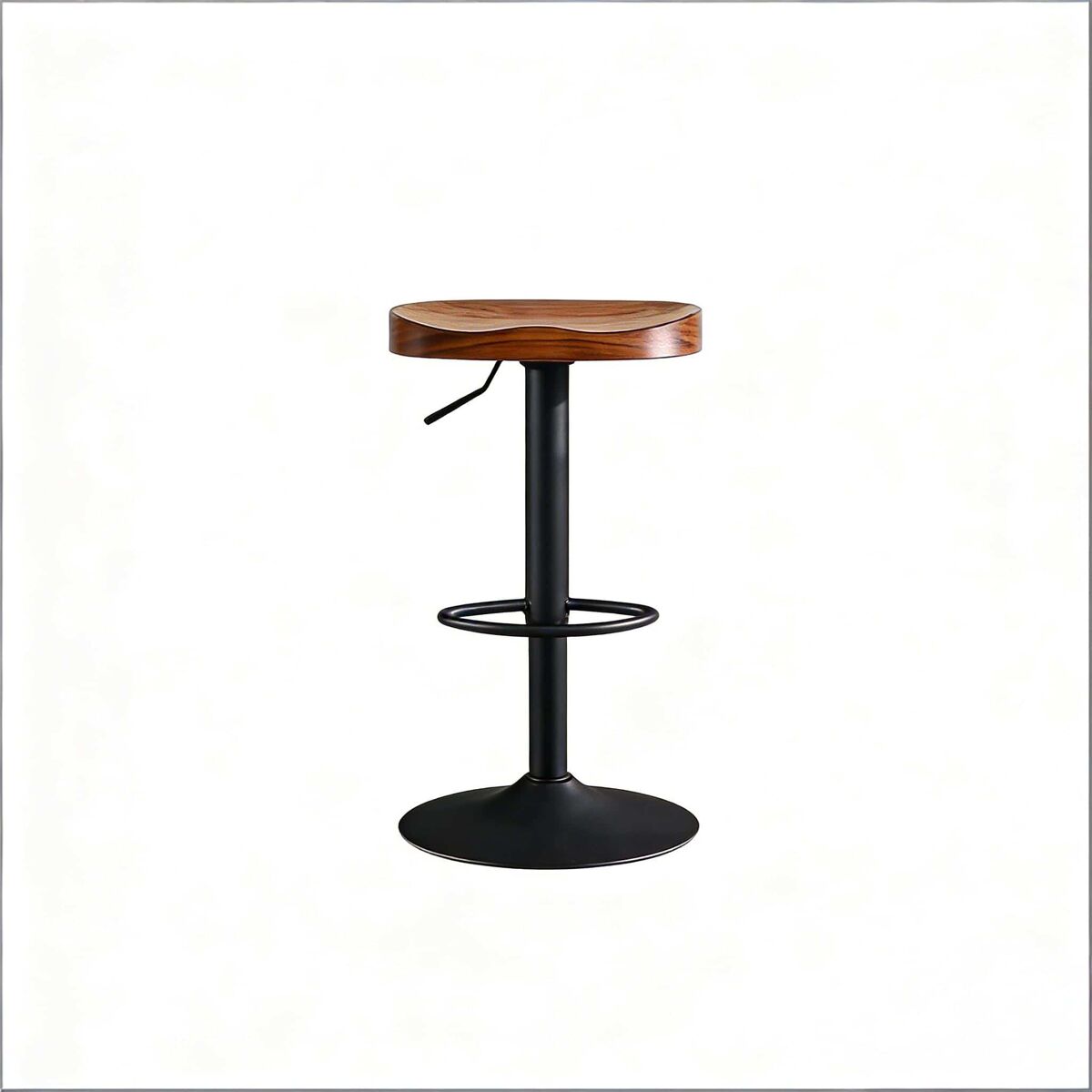 Taburete de bar 38x33 cm - estilo moderno rústico, asiento alto para desayuno - marrón rústico