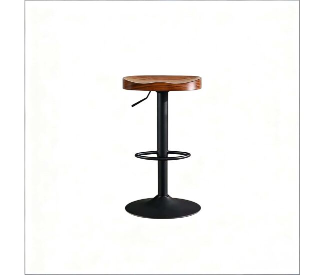 Taburete de bar 38x33 cm - estilo moderno rústico, asiento alto para desayuno - marrón rústico