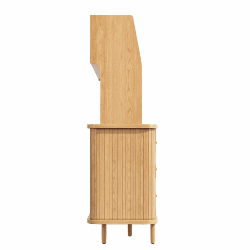 Aparador de 174,5 cm - design em rattan com portas de correr em vidro, grande capacidade de arrumação, acabamento em madeiranogueira, capacidade de carga até 60 kg - madeira