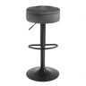 Banco de bar 39x39 cm - moderno, com espaço de arrumação e assento confortável - cinzento escuro