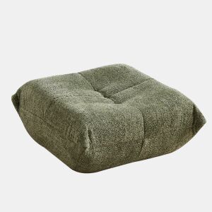Sofá modular com chaise longue - design com almofadas cervicais, espuma de alta densidade de recuperação lenta, estrutura com suporte em ferro, não montado, configuração ajustável e reversível - verde