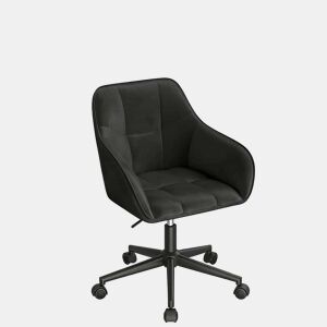 Cadeira de escritório giratória elegante de 55 cm - estilo clássico multifuncional - preta