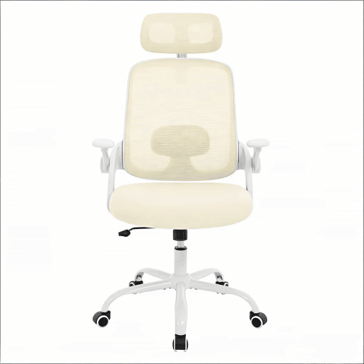 Cadeira de escritório 63,5 x 47 x 117,5 cm - encosto alto, ergonómica, cadeira de computador e de conferência - bege Cadeira de escritório 63,5 x 47 x 117,5 cm - encosto alto, ergonómica, cadeira de computador e de conferência - bege
