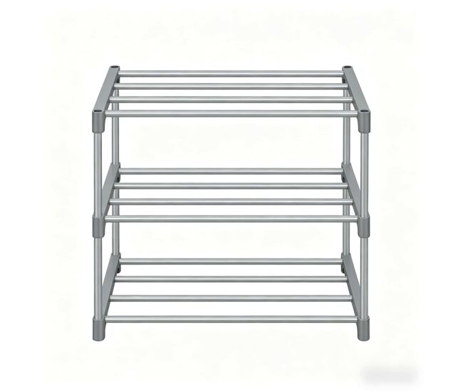 Zapatero 42x30x37 cm - estantería abierta independiente para zapatos - gris