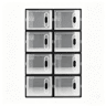 Organizador Modular de Sapatos de 8 Peças - Empilhável, Organizador Multifuncional para Sapatos, Livros, Brinquedos e Roupeiro - Preto Transparente