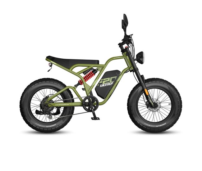 Bicicleta eléctrica fafrees f20 ultra (homologación tipo ue l1e-b) - motor 750w batería 48v25ah neumáticos 20 pulgadas frenos hidráulicos - verde