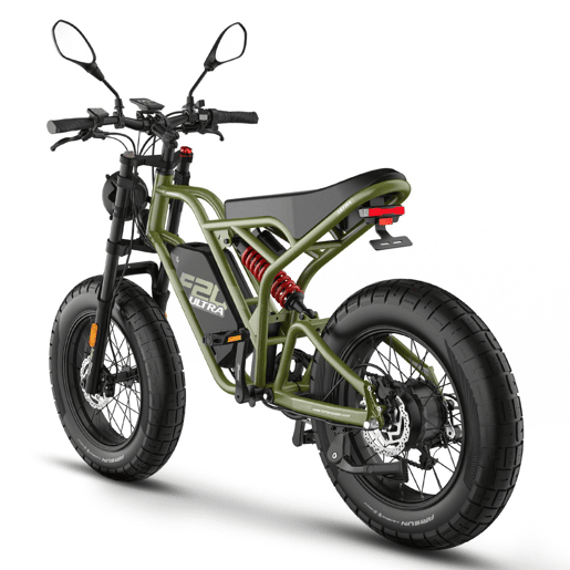 E-bike FAFREES F20 Ultra (Homologação UE L1e-B) - Motor 750W Bateria 48V25AH Pneus 20 Polegadas Travões mecânicos - Verde