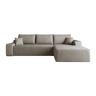 Sofá modular de canto de 270 cm - 3 lugares, chaise longue em L, assento profundo - Camel